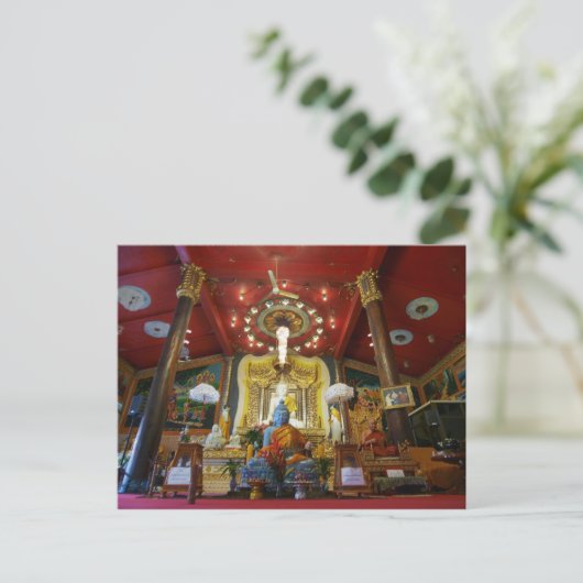 Marble Buddha Statue Briefkaart (Staand voorkant)