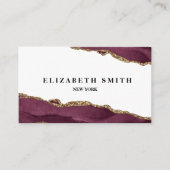 Marble Burgundy Visitekaartje (Voorkant)