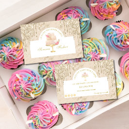 Marble Cake Bakery Chef Ivoor Blush Gold Visitekaartje