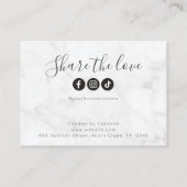 Marble Candle Care Partagez la carte Love Insert (Dos)