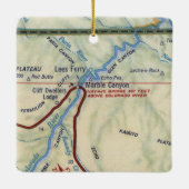 Marble Canyon AZ  Map Keramisch Ornament (Achterkant)