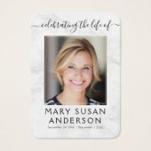 Marble Cardinaal Photo Memorial Prayer Kaart (Voorkant)