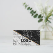 Marble Carte de visite Votre Logo Nom Adresse Info (Debout devant)