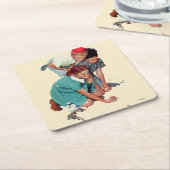 Marble Champion Vierkante Kartonnen Onderzetter (Schuin)