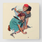 Marble Champion Vierkante Klok (Voorkant)