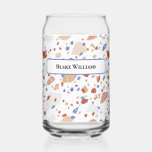 Marble Chips Retro Terrazzo Pattern Can Glass (Recto)