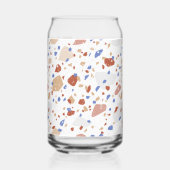 Marble Chips Retro Terrazzo Pattern Can Glass (Verso)