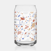 Marble Chips Retro Terrazzo Pattern Can Glass Blikvorm Glas (Links)