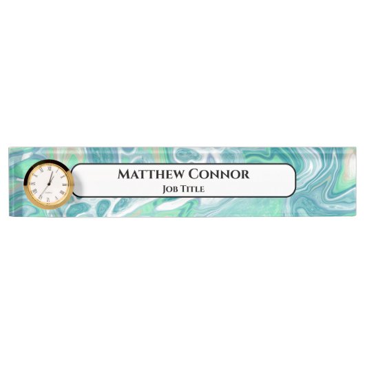 Marble Classy Modern Personalized Naambordje (Voorkant)