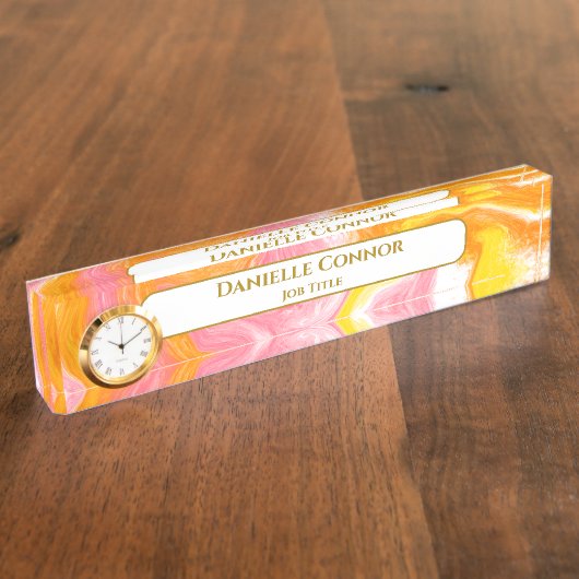 Marble Classy Modern Personalized Naambordje (Zijkant)