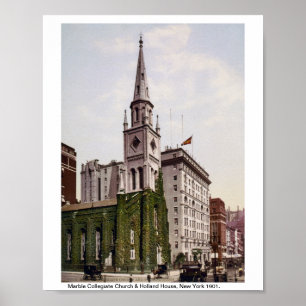 Marble Collegiate Church, Holland House, New York Poster