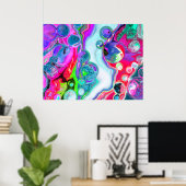 Marble Colorful Fluid Art Poster (Thuiskantoor)