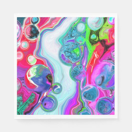 Marble Colorful Fluid Art Servet (Voorkant)