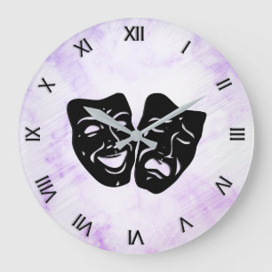 Marble Comedy en Tragedie Theater maskers Nummerin Grote Klok