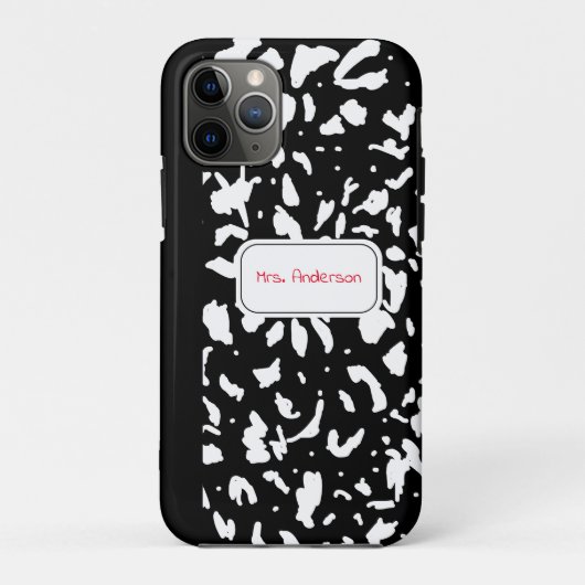 Marble Composition notebook, speciaal aangepast Case-Mate iPhone Case (Achterkant)