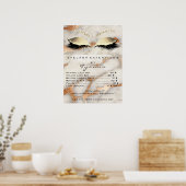 Marble Copper Gray Makeup Eyes Lashes Prices Poster (Keuken)
