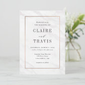 Marble Deluxe Moderne Faire-part de mariage MAR (Debout devant)
