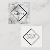 Marble Diamond Border Vierkante Visitekaartje (Voorkant / Achterkant)