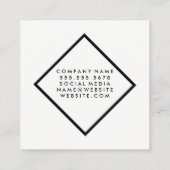 Marble Diamond Border Vierkante Visitekaartje (Achterkant)