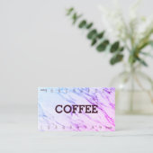 Marble Double Number Loyalty Coffee Punch Card (Staand voorkant)