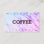 Marble Double Number Loyalty Coffee Punch Card (Voorkant)