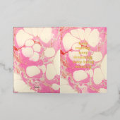 Marble-Effect Bookish Gevouwen Folie Wenskaart (Buiten Laag)