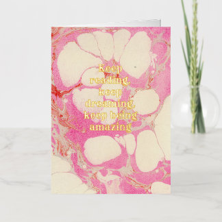 Marble-Effect Bookish Gevouwen Folie Wenskaart