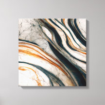 Marble Effect Stretted Canvas Print