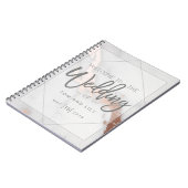 MARBLE EN METALLIC WEDING NOTEPAD NOTITIEBOEK (Linkerzijde)