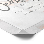 MARBLE EN METALLIC WELKOM AAN DE WEDING POSTER (Hoek)