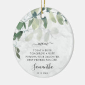 Marble Eucalyptus Moeder van de Bride Keepomwille Keramisch Ornament (Links)