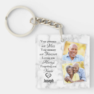 Marble Family Photo Sympathy Memorandum Keepomwill Sleutelhanger