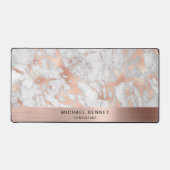 Marble Faux Rose Gold Metallic Business (Recto)
