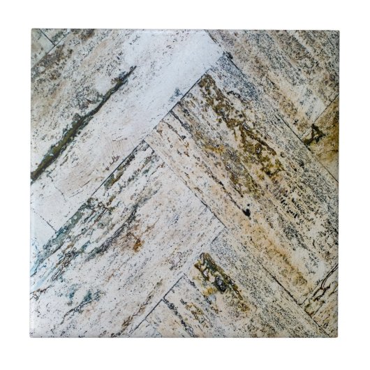 Marble Floor Chevrons Tegeltje (Voorkant)