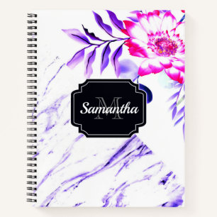 Marble Floral Notitieboek