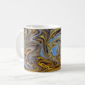 Marble Forms – Blue & Gold Ceramic Mug (Devant gauche)