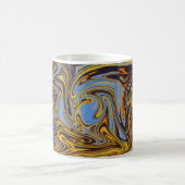 Marble Forms – Blue & Gold Ceramic Mug (Centre)
