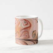 Marble Forms – Pink & Beige Soft Marble Koffiemok (Voorkant rechts)