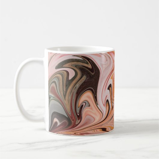 Marble Forms – Pink & Beige Soft Marble Koffiemok (Links)