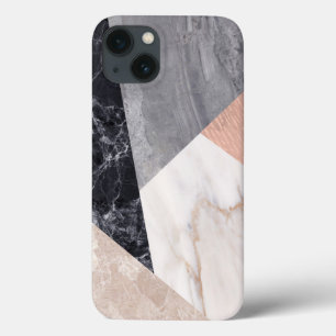 Marble Geometric Pattern iPhone 13 Hoesje