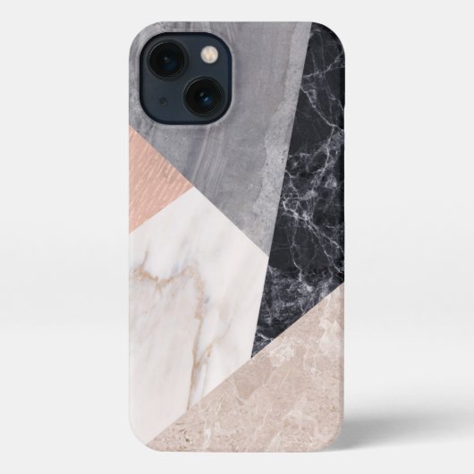 Marble Geometric Pattern iPhone Hoesje (Achterkant)
