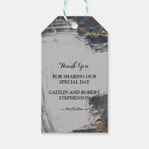 Marble Glitter Geometric bedankt Cadeaulabel