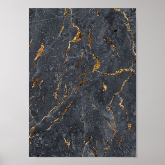 Marble Glitter Geometric Poster (Voorkant)