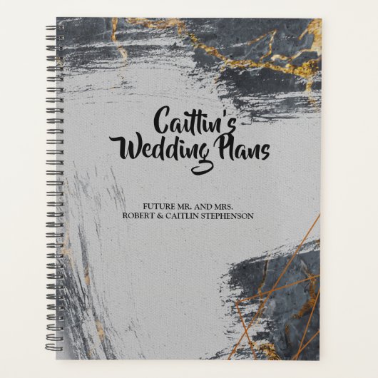 Marble Glitter Geometric Wedding planner (Voorkant)