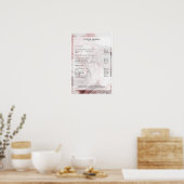 Marble Glitter Salon prijslijst Poster (Keuken)