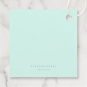 Marble Glitter Wedding Blauwgroen Silver ID644 Bedankjes Labels (Achterkant)