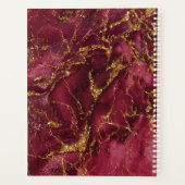 Marble Glitter Wedding Burgundy Gold ID644 Planner (Achterkant)
