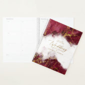 Marble Glitter Wedding Burgundy Gold ID644 Planner (Display)