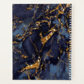Marble Glitter Wedding Navy Blue Gold ID644 Planner (Achterkant)