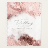 Marble Glitter Wedding Roos Gold ID644 Planner (Voorkant)